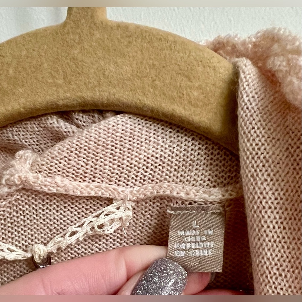 Knitted & Knotted | Women's Cream Cardigan with Tie - Picture 3 of 10